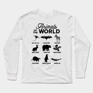 Animals of the World Funny Rare Exotic Animals Long Sleeve T-Shirt